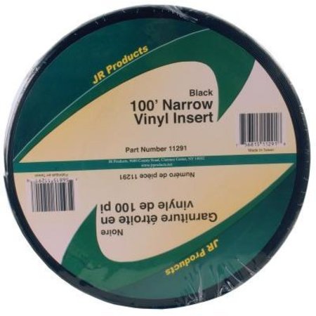 JR PRODUCTS 100FT NARROW VINYL INSERT - BLACK 11291